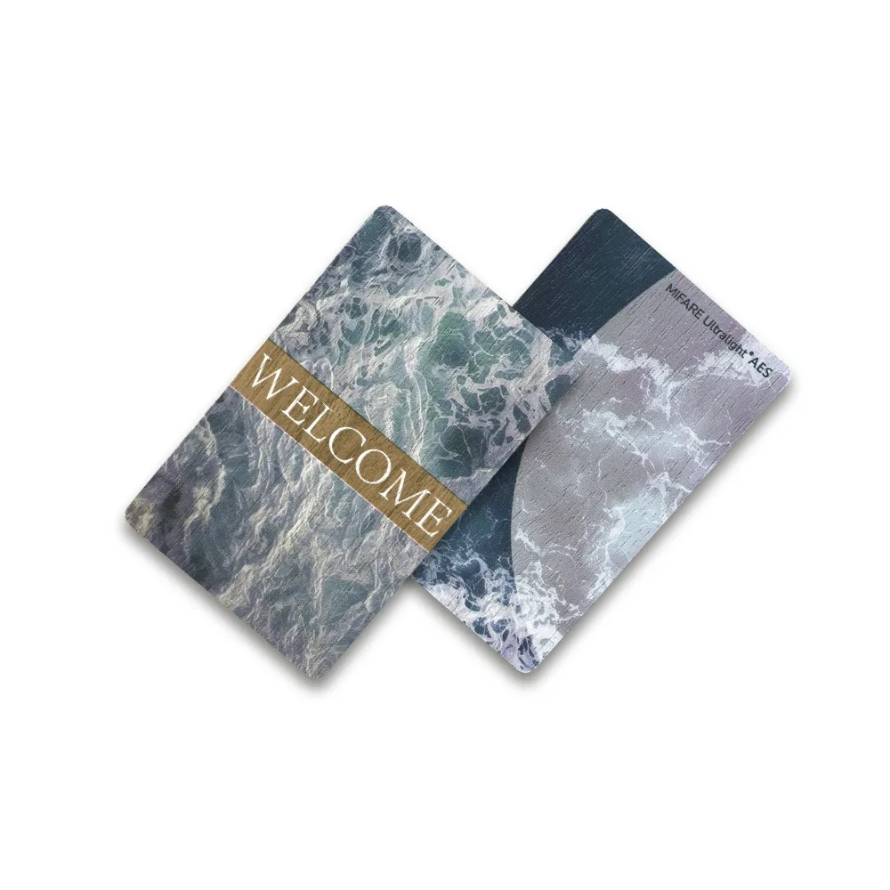 HF Generic Hotel Key Card – Black Walnut – AES – 86×54 mm product photograph
